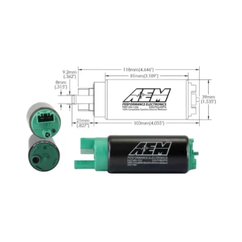 AEM HIGH FLOW IN-TANK FUEL PUMP 340LPH -E85 - Image 2